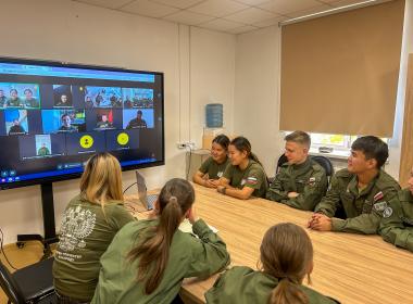 К Дню воссоединения Донбасса и Новороссии с Россией Центр «ВОИН» провел пять телемостов с курсантами
